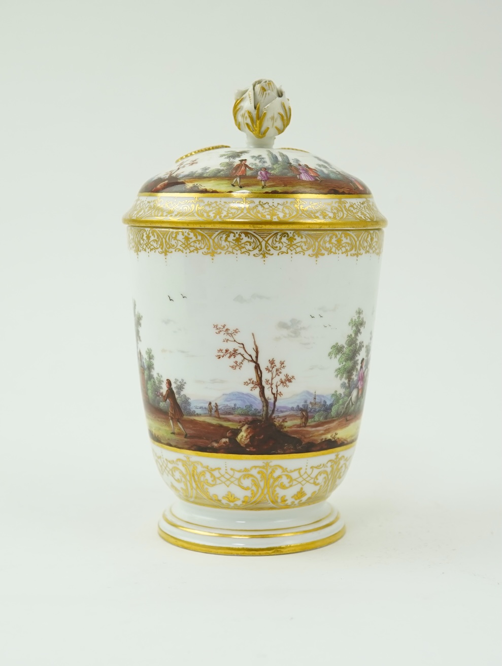 A Meissen vase and cover, 19th century